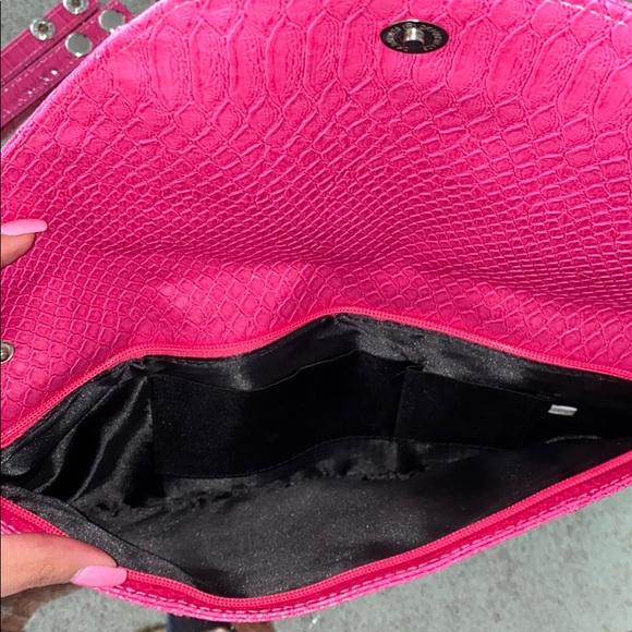 Python Embossed Over Size Clutch - Picture 3 of 3